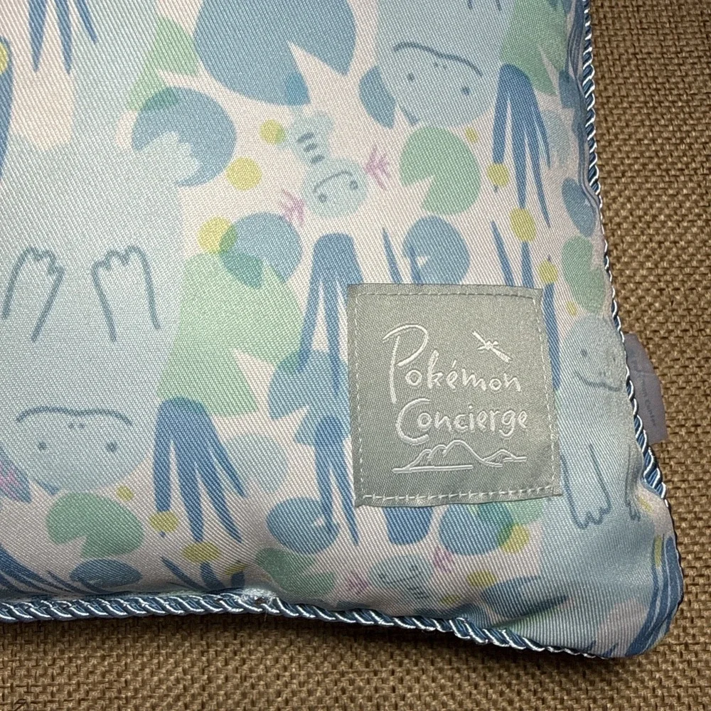 Pokemon Concierge Pillow Blue Original Cushion Pokemon Center Wooper‎ & Quagsire